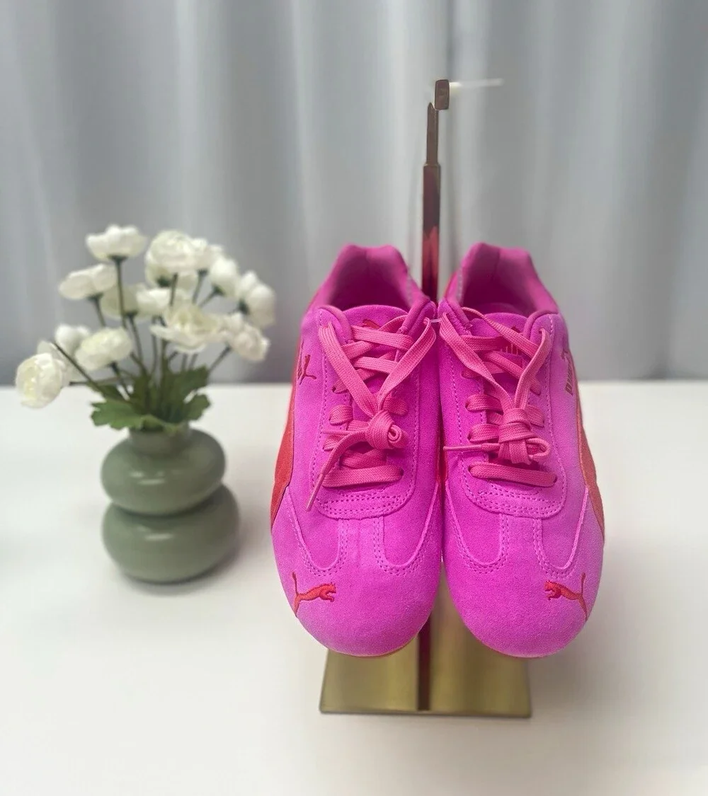 PUMA Speedcat OG Suede Low Top Lace-Up Cushioned Women’s Pink Pixel